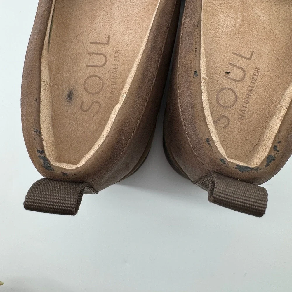 Soul Naturalizer Platform Loafers 7 Brown Wedge Chunky‎ Slip On Joyla Academia